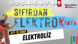 ELEKTROLİZ  ELEKTROLİZ SORU ÇÖZÜMÜ  12 KİMYA  AYT KİMYA [upl. by Deer]