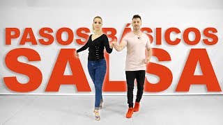 1 Pasos Básicos de Salsa  Aprende a bailar salsa con Alfonso y Mónica  Clases de salsa [upl. by Yanetruoc]