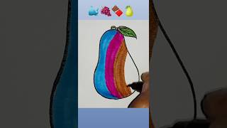 Satisfying creative art 🐳🍇🍫🍐 shorts art drawing viralvideo trending [upl. by Rawden760]