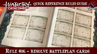 WARCRY CATACOMBS RESOLVE BATTLEPLAN CARDS  WARCRY QUICK RULES REFERENCE GUIDE 16  Warhammer Rules [upl. by Gracye]