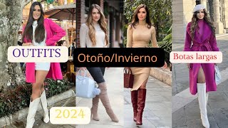 Outfits otoño Invierno con botas largas [upl. by Miarfe]