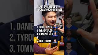 Last five Giants QBs to throw a touchdown pass nfl giants quarterback touchdown sports trivia [upl. by Eylloh]