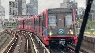 DLR from Canary Wharf to Stratford via Bow Church  Full Journey B92 Stock [upl. by Cheadle]