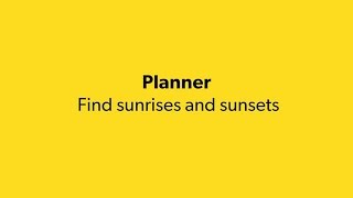 E08EN  Planner Find Sunrises And Sunsets [upl. by Ninahs]