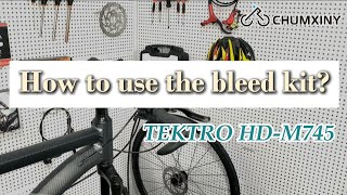 How to bleed TEKTRO HDM745 with the CHUMXINY Brake Bleed Kit [upl. by Knutson585]