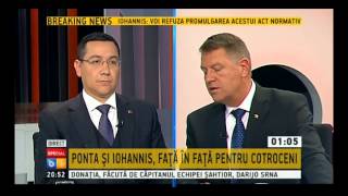 Dezbatere Victor Ponta  Klaus Iohannis B1 TV 12 Noiembrie 2014  Emisiune completa [upl. by Bohlin]