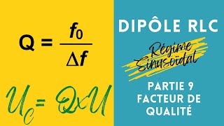 Dipôle RLC en régime sinusoïdal 9 Facteur de qualité [upl. by Mont]