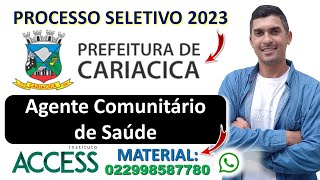 Processo Seletivo CARIACICA ES 2023  Agente Comunitário de Saúde ACS  Banca Instituto Access [upl. by Annais]