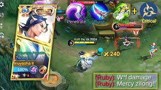 BUFFED ZILONG NEW ONE SHOT BUILD REAL DAMAGE BUILD🔥 [upl. by Mauri466]