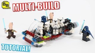 LEGO STAR WARS REPUBLIC TRANSPORTER 75206 X2 MULTIBUILD [upl. by Kimitri342]