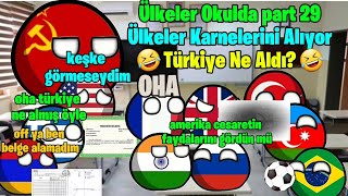 Ülkeler Okulda part 29 Karne Günü  Ülkeler Karne Alıyor Countryballs Türkçe Animasyon [upl. by Ived]