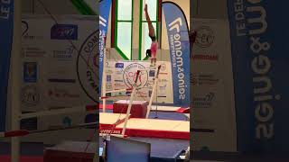 Tournoi de Combs La Ville 2024 Sauvetage😱gymnast unevenbars fail combslaville [upl. by Iasi]