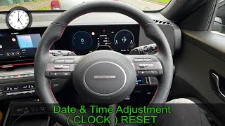 2024 HYUNDAI KONA  Date amp Time adjustment [upl. by Alletsirhc]