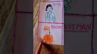 Community helpers drawing  shorts  video 🤣😛 [upl. by Esilehc]