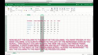 HOW TO FREEZE OR UNFREEZE COLUMNS IN EXCEL ONLINE ONEDRIVE [upl. by Ayerdna]