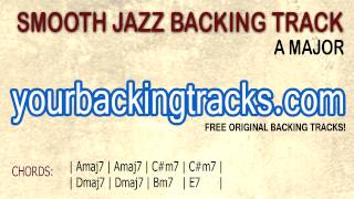 Smooth Jazz Guitar Backing Track in A Major YBT [upl. by Fu42]