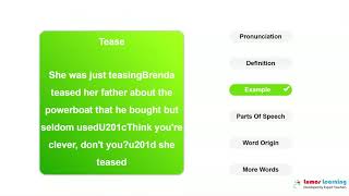 TEASE  Definition pronunciation grammar meaning  Practice grade 4 vocabulary [upl. by Eidnalem]