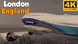 Boeing 747 Flies Over London England [upl. by Nnaeiluj]