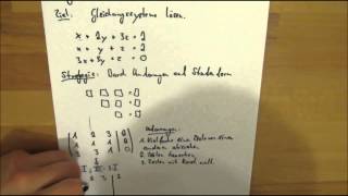 Mathematik  Gaußsches Eliminationsverfahren [upl. by Sarajane]