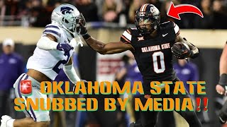 🚨 OKLAHOMA STATE FOOTBALL SNUBBED BY BIG 12 MEDIA ⁉️ RANKED BELOW KSTATE [upl. by Haimehen858]