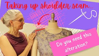 How to Take Up Shoulder Seam step by step walk through [upl. by Callista109]