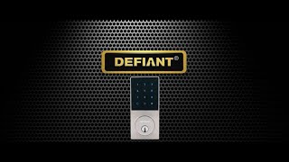 Defiant Slim Touchpad Electronic Deadbolt Programming [upl. by Yliram]