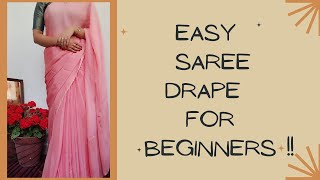 How to drape a saree perfectly  Step by step saree drape for beginners [upl. by Donni]