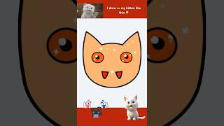 I drew ✍️ my kitten 🐱 like this 💕satisfyingvideo eyetesting mindgame fyp asmr foryou [upl. by Semajwerdna]