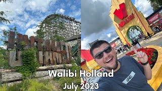 Walibi Holland Vlog  Epic Europe Theme Park Road Trip  July 2023 [upl. by Kinghorn]