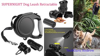 Retractable Dog Leash With Led Light REVIEW [upl. by Liggitt]