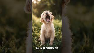 Photo of a golden retriever puppy yawning [upl. by Ginnie]