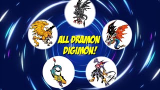 All Dramon Digimon [upl. by Sudderth]