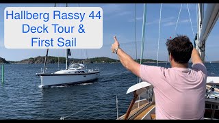 New Hallberg Rassy 44 Deck Tour and First Sail from Ellös Sweden Sailing Breezy Ep 3 HD 1080p [upl. by Etteniuq822]