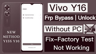 Vivo Y16 Frp Bypass With Out Pc  Vivo Y15s Frp Bypass  Vivo Y17 Frp Bypass Os 12 New Patch 2024 [upl. by Mainis813]