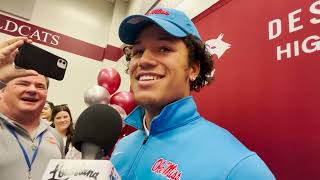 New Ole Miss signee Anthony Robinson III of Destrehan celebrates early National Signing Day [upl. by Cath]