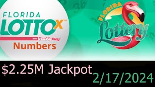 Florida Lotto Winning Numbers 17 February 2024 Today FL Lotto Drawing Result Saturday 2172024 [upl. by Ellehcal]