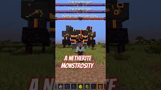 MINECRAFT CATACLYSM MOD  NETHERITE MONSTROSITY viral shorts minecraft monster boss fyp games [upl. by Haidabej334]