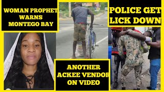 WARNING montego Bay ago FLOOD OUT  Unopened Ackee vendor caught  Him lick down the police [upl. by Roosnam]