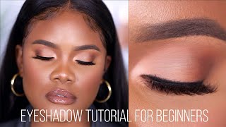 EYESHADOW TUTORIAL FOR BEGINNERS Very Detailed [upl. by Gallenz]