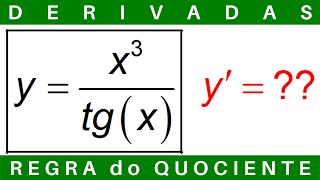 CÁLCULO 🔆 REGRAS de DERIVAÇÃO REGRA do QUOCIENTE derivadas exercícios cálculo1 [upl. by Nhguavahs]