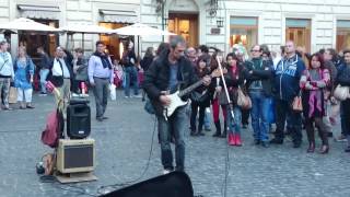 Serin playing Pink Floyd outside Pantheon Roma Italy great stuff [upl. by Guillema244]