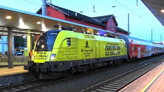 ÖBB Bahnhof Dornbirn⚒️ Profis am Werk Bauhilfsgewerbe Lok an🐪 Kamelbuckelzug an REX [upl. by Vitkun749]