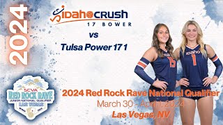 2024 RED ROCK RAVE  Idaho Crush 17 Bower vs Tulsa Power 17 1 [upl. by Sydalg]