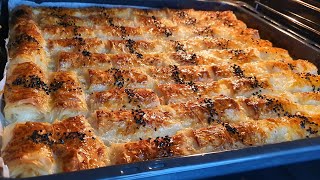 SIRRI SOSUNDA SAKLI ✅ BAKLAVA YUFKASINDAN ÇOK PRATİK DIŞI ÇITIR İÇİ YUMUŞACIK PEYNİRLİ BÖREK [upl. by Yerocal]