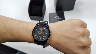 Armani Exchange Mens AX1326 Black Silicone Quartz Watch [upl. by Durante]