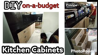 DIY Kitchen Cabinet with drawers and folding doors [upl. by Mohandas364]