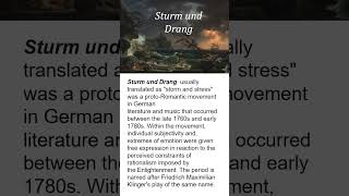 Sturm und Drang  German Movement  Literary Movements  famous poets englishliterature ugcnet [upl. by Depoliti]