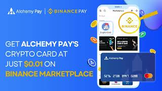 Alchemy Pay X Binance Marketplace Crypto card application step by step guide [upl. by Lokim]