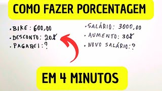 Como Fazer Conta de Porcentagem Aumento Salarial e Desconto [upl. by Erdied]