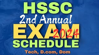 HSSC 2nd Annual Exam Schedule 2024 FBISE HSSC Tech [upl. by Hars194]